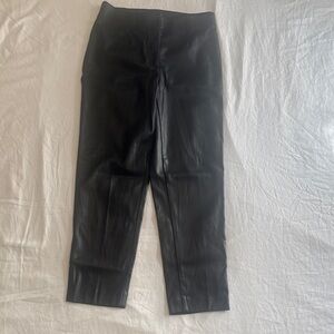 Ann Taylor Black Faux Leather Skinny Pants